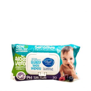 دستمال مرطوب کودک طرح میوهای دافی