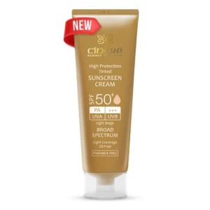 کرم ضد آفتاب رنگی +SPF50 سینره (بژ روشن)