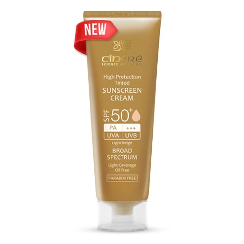 کرم ضد آفتاب رنگی +SPF50 سینره (بژ روشن)