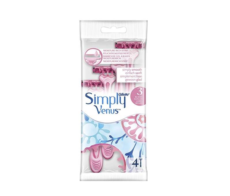 خودتراش Simply Venus III ژیلت ( 4 عددی پفکی)