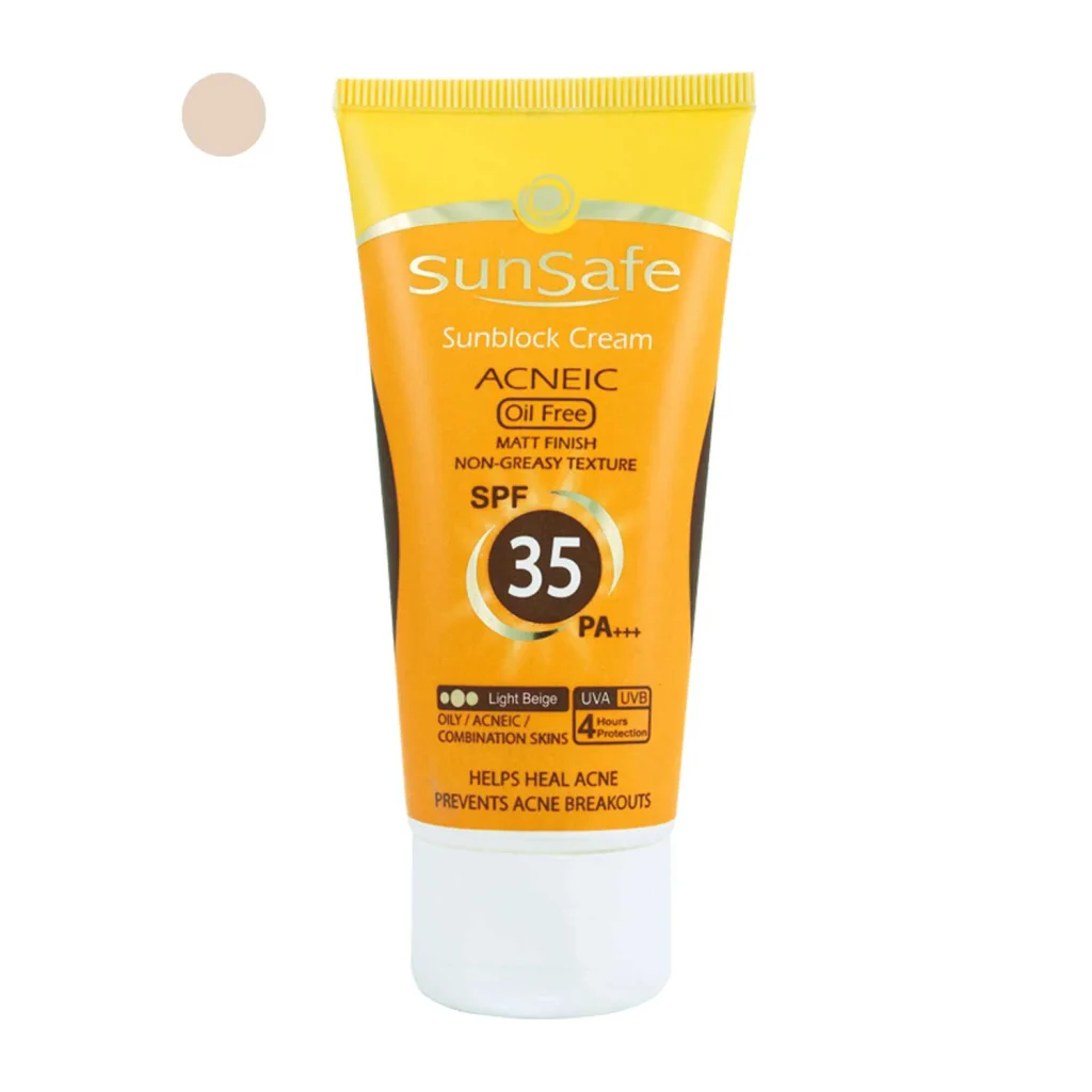 کرم ضد آفتاب رنگی SPF35 بژ روشن سان سیف