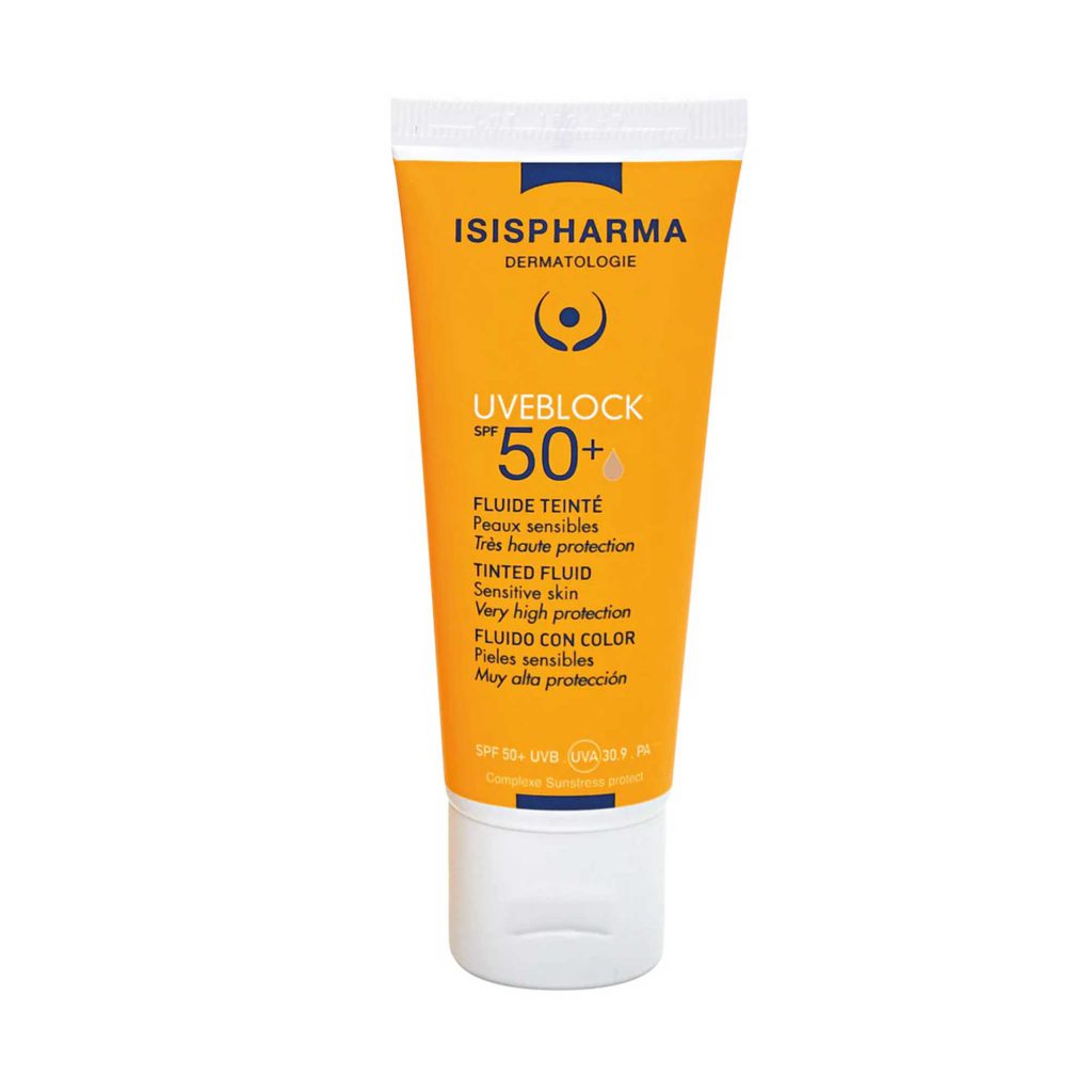 فلوئید ضد آفتاب spf50 مدل Teinte آیسیس فارما