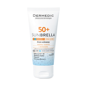 کرم ضد آفتاب پوست چرب و مختلط spf50 sunbrella درمدیک