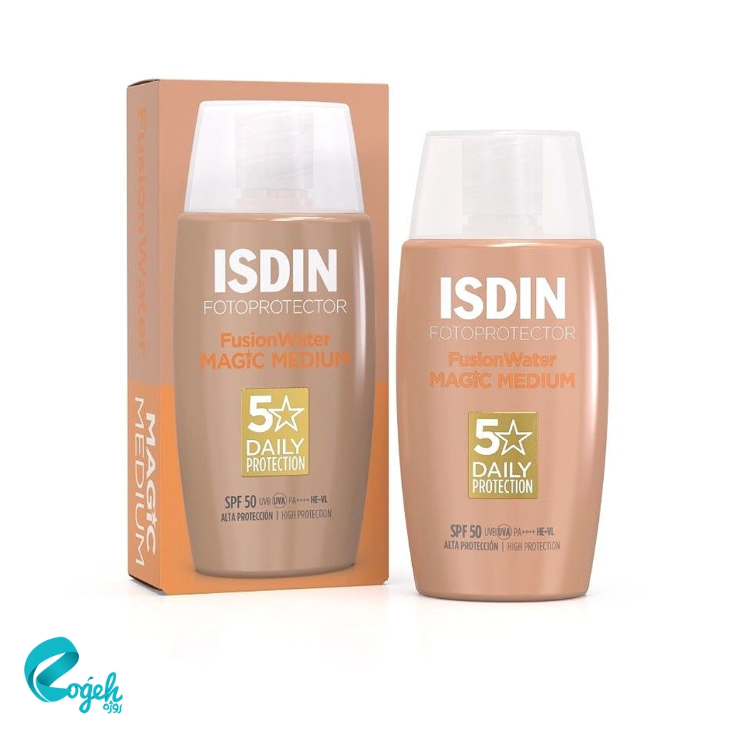ضد آفتاب رنگی فیوژن واتر مجیک مدیوم 50 میلی‌لیتر  ISDIN SPF 50