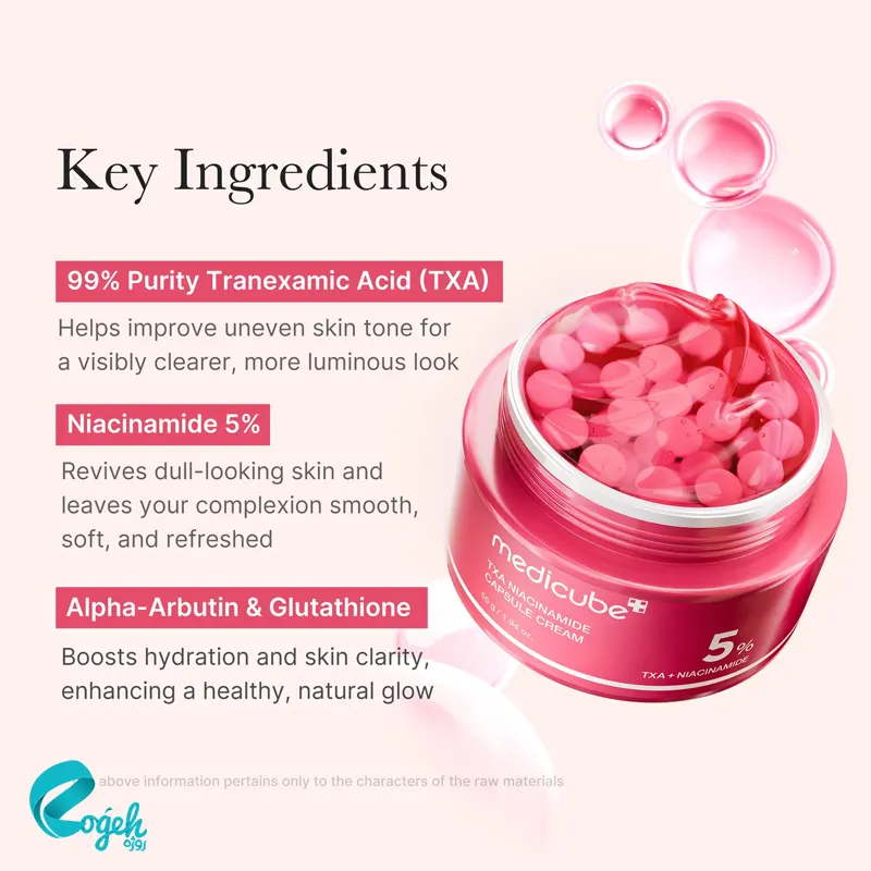 کرم کپسولی نیاسینامید ۵٪ مدی کیوب ۵۵ گرم