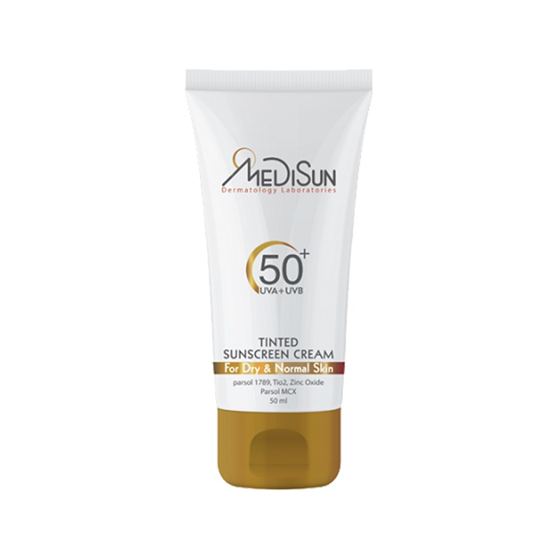 ضد آفتاب رنگی SPF50 مدیسان پوست معمولی و خشک