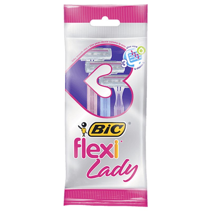 خودتراش 3 تیغه صابون دار بیک مدل Flexi Lady