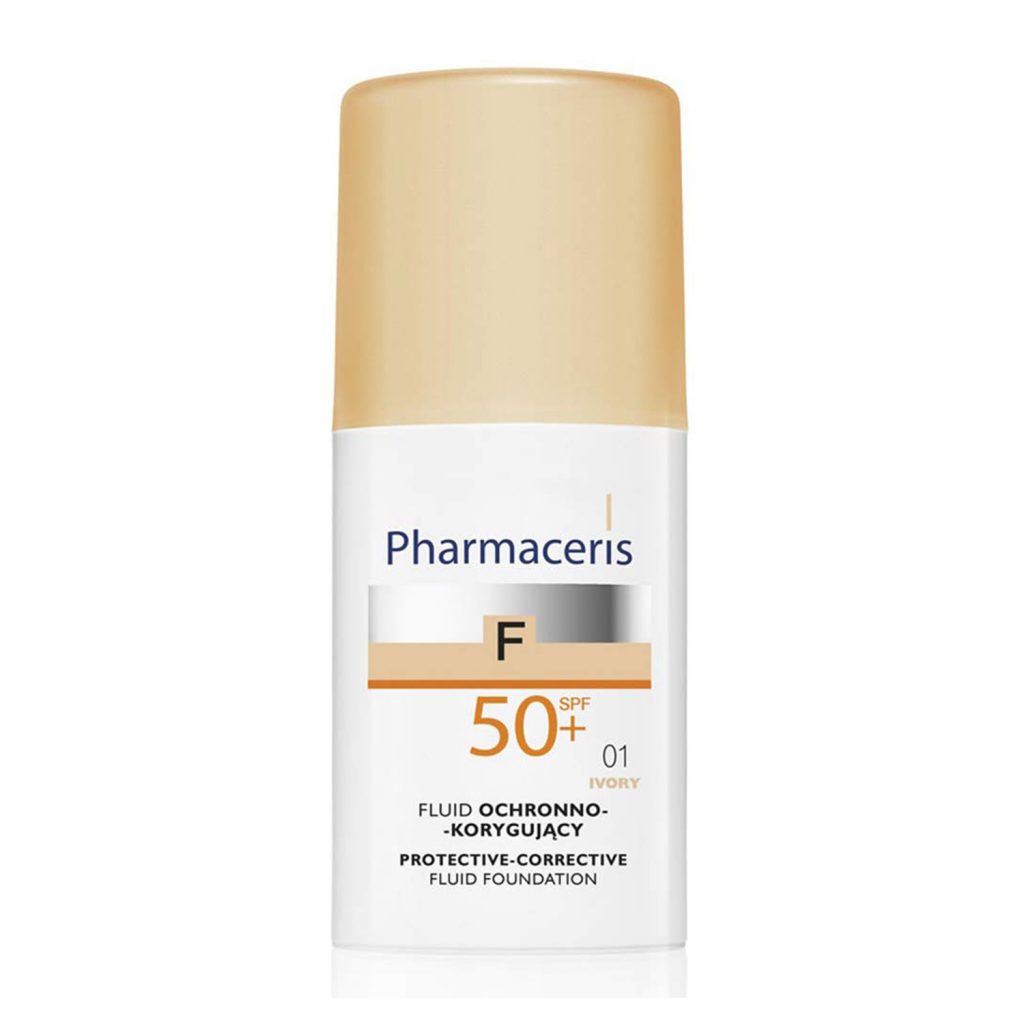 کرم پودر مایع همراه با SPF50+ فارماسریز