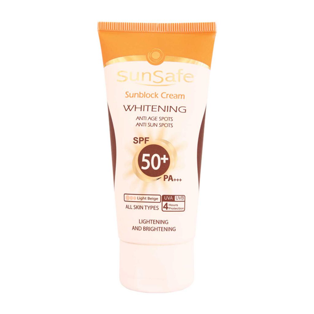 کرم ضد آفتاب روشن کننده SPF50 سان سیف